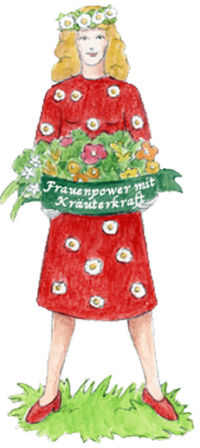 Illustration „Luise“ mit Frauenpower, Kräuterkraft